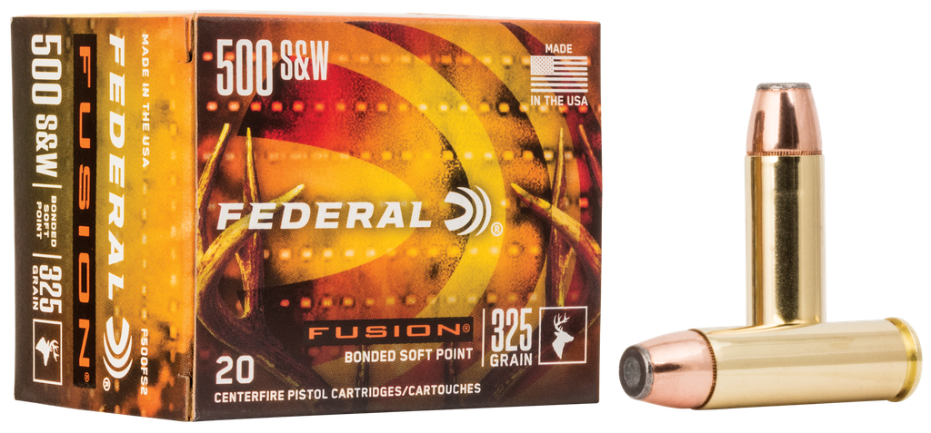 FEDERAL F500FS2 FUSION 500 S&W 325 GRAIN 20 RNDS