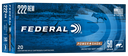 FEDERAL 222A POWER-SHOK 222 REM 50 GRAIN SP 20 RNDS