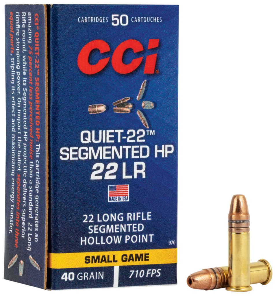 CCI 970 QUIET SEGMENTED 22 LR 40 GRAIN HP 50 RNDS