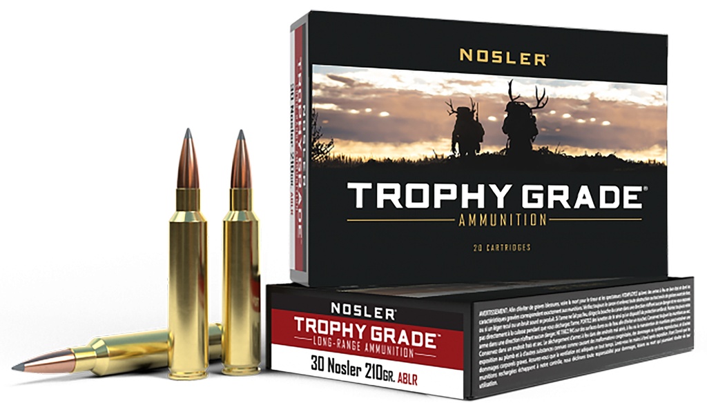 NOSLER 60118 TROPHY GRADE LONG-RANGE 30 NOSLER 210 GRAIN ABLR 20 RNDS