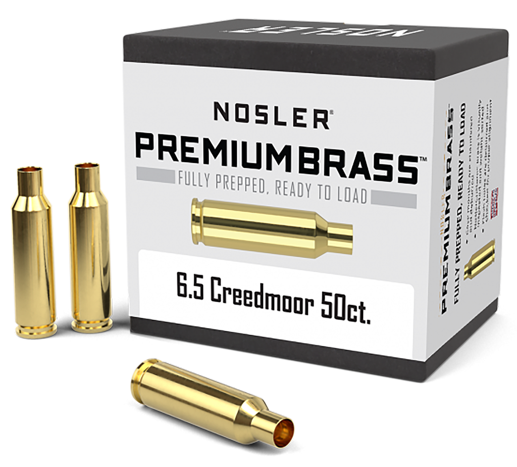 NOSLER 44824 PREMIUM BRASS CUSTOM 6.5 CREEDMOORE 50 RNDS