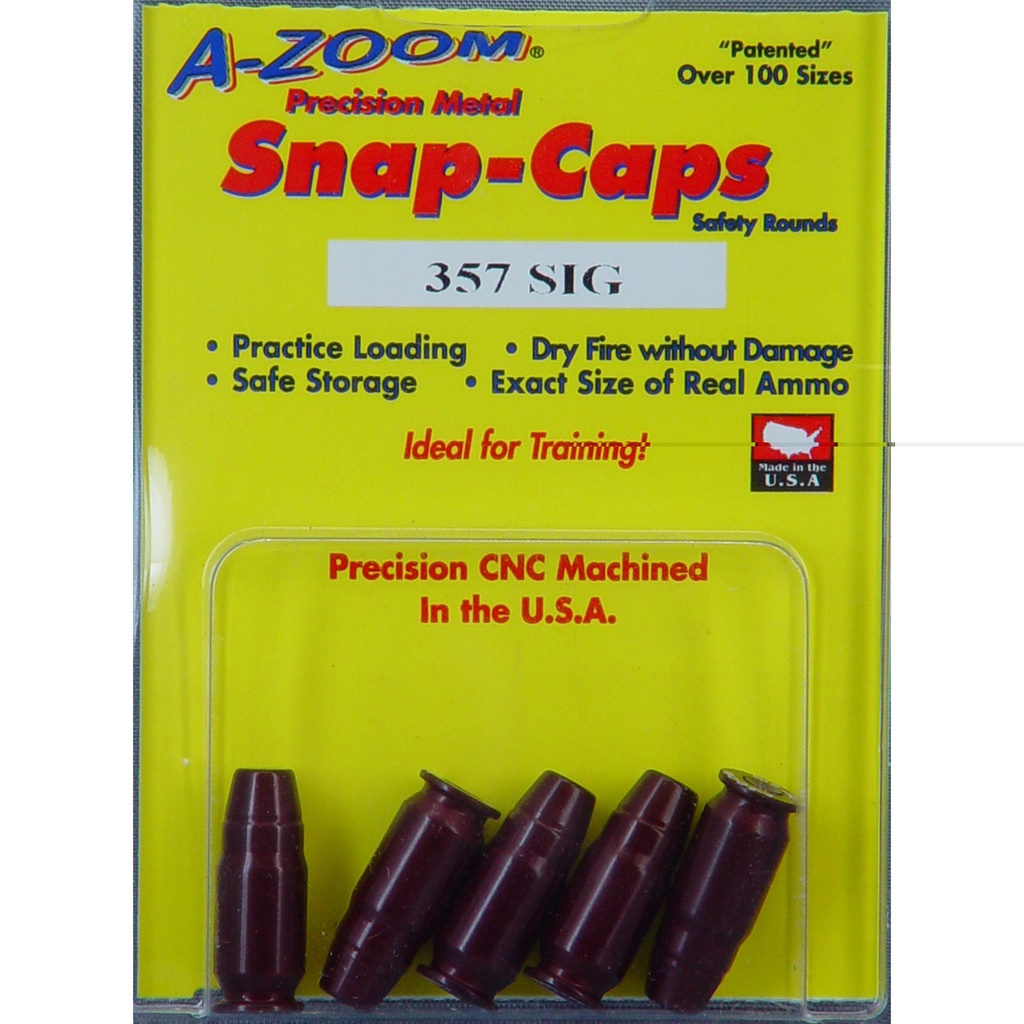 A-ZOOM 15159 SNAP CAPS 357 SIG 5/PK