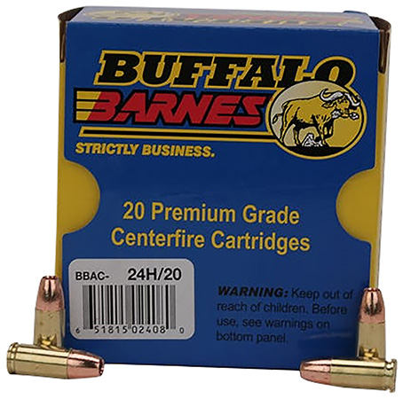 BUFFALO BORE 24H20 BUFFALO-BARNES STRICTLY BUSINESS 9MM LUGER +P+ 115 GRAIN BARNES TAC-XP LEAD FREE 20 RNDS
