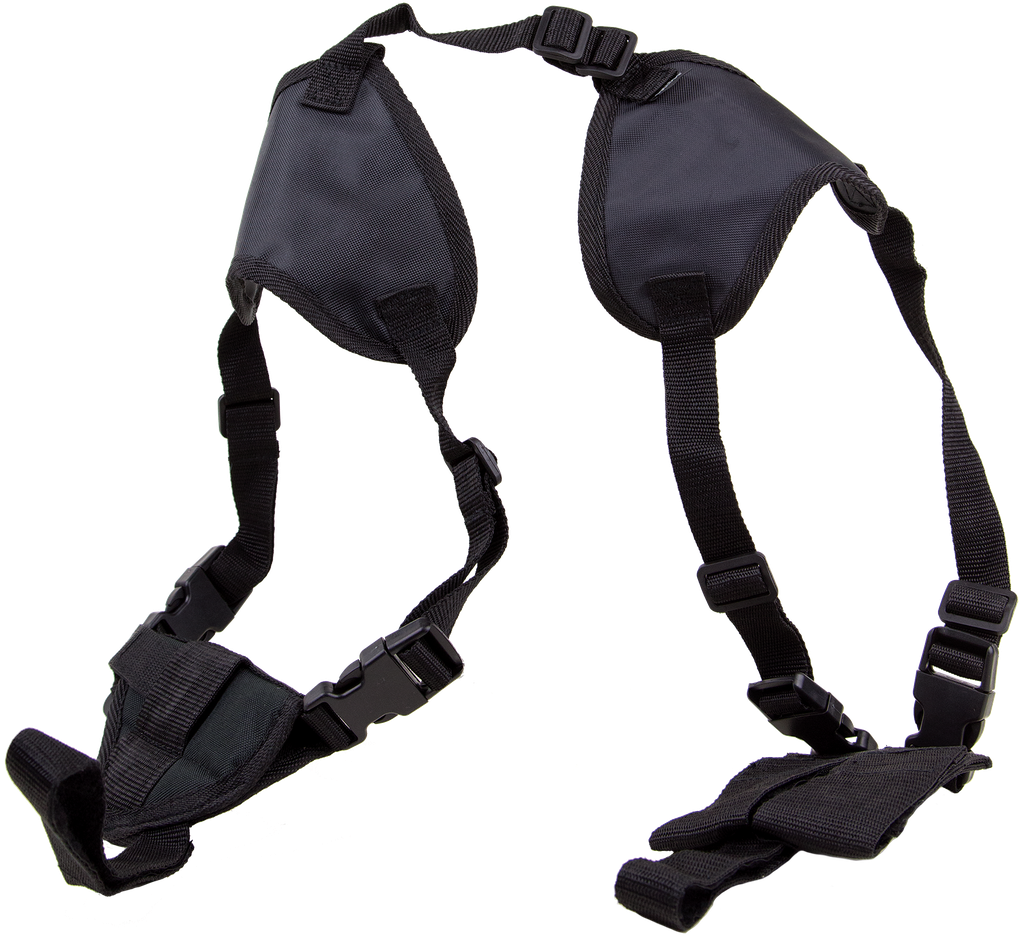 BULLDOG WSHD-20 DELUXE SHOULDER HARNESS BLACK NYLON FITS RUGER LCP/GLOCK 42/2-3" BARREL AMBI 