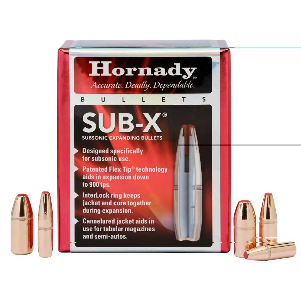 HORNADY 3503 SUB-X 35 CAL .357 250 GRAIN 100 CNT