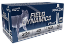 FIOCCHI FIELD DYNAMICS, FIO 204HVB    204 RUGER       40 VMAX 50 RNDS