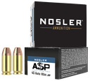 NOSLER ASSURED STOPPING POWER, NOS 51278 45ACP  185 JHP 20 RNDS
