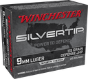 WINCHESTER W9MMST SILVERTIP 9MM 115 GR HP 20 RNDS 