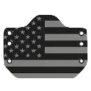 BULLSEYE HOLSTERS OWB-055-M-U OWB MEDIUM GRAY FLAG
