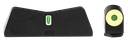 XS SIGHTS GL0009S5Y DXT2 BIG DOT NIGHT SIGHTS FITS GLOCK  BLACK | GREEN TRITIUM YELLOW OUTLINE FRONT SIGHT GREEN TRITIUM WHITE OUTLINE BAR REAR SIGHT