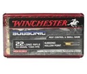 WINCHESTER W22SUB42 SUBSONIC 22 LR 42 GRAIN MAX HOLLOW POINT 