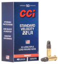 CCI 0035 STANDARD VELOCITY  22LR 40GR LEAD ROUND NOSE 50 PER BOX
