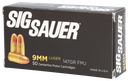 SIG SAUER E9MMB350 ELITE BALL 9MM LUGER 147GR FULL METAL JACKET 50 PER