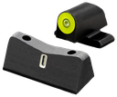 XS SIGHTS SI0013S5Y DXT2 BIG DOT NIGHT SIGHTS- SIG SAUER- SPRINGFIELD ARMORY BLACK | GREEN TRITIUM YELLOW OUTLINE FRONT SIGHT GREEN