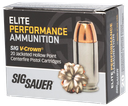 SIG SAUER E40SW1-20 ELITE PERFORMANCE 40 S&W 165GR V-CROWN JACKETED HOLLOW POINT 20 PER BOX