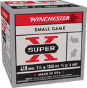 WINCHESTER X416 SUPER X HEAVY GAME LOAD 410 GA 2.50" 1/2OZ 6 SHOT 25 RNDS