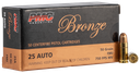 PMC 25A BRONZE 25 ACP 50 GRAIN FULL METAL JACKET 50 RNDS
