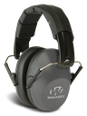 WALKER'S GWPFPM1GY PRO LOW PROFILE PASSIVE MUFF 22 DB OVER THE HEAD GRAY/BLACK POLYMER