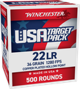 WINCHESTER USA22LR500 USA TARGET PACK 22 LR 36 GRAIN PHP 500 ROUNDS