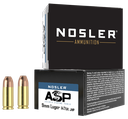 NOSLER 51290 ASP HANDGUN 9MM 147 GRAIN JHP 20 RNDS