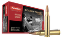 NORMA AMMUNITION 10157692 DEDICATED PRECISION GOLDEN TARGET MATCH 223 REM 69 GRAIN BOAT TAIL HOLLOW POINT 20 RNDS