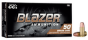 CCI 5203 BLAZER BRASS HANDGUN 9MM 147 GRAIN FULL METAL JACKET 50 RNDS
