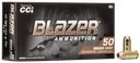 CCI 5210 BLAZER BRASS HANDGUN 40S&W 165 GRAIN FULL METAL JACKET 50 RNDS