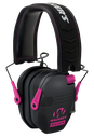 WALKER'S GWP-RSEM-PNK RAZOR SLIM ELECTRONIC MUFF 23 DB OVER THE HEAD BLACK POLYMER W/PINK ACCENTS