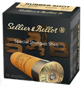 SELLIER & BELLOT SB12RSA 12 GAUGE 2-3/4" 2 11/16 OZ 15 RUBBER PELLETS 25 RNDS