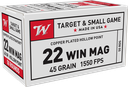 WINCHESTER USA22M USA DYNAPOINT 22 WMR 45 GRAIN COPPER PLATED HP 50 RNDS