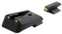 KIMBER ML11219 1911 TACTICAL WEDGE FIXED NIGHT SIGHT SET  GREEN/TRITIUM BLACK OUTLINE FRONT SIGHT-GREEN/TRITIUM BLACK OUTLINE REAR SIGHT