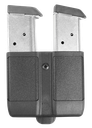 BLACKHAWK 410510PBK DOUBLE MAG CASE BLACK POLYMER BELT CLIP COMPATIBLE W/ SINGLE STACK 9MM/10MM/40/45/357
