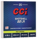 CCI 0039 RIMFIRE SHOTSHELL 22 LR 31 GRAIN #12 SHOT 20 PER BOX