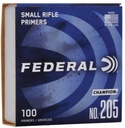 FEDERAL #205 SMALL RIFLE PRIMER 100CT