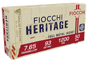 FIOCCHI 765A HERITAGE 7.65 PARABELLUM  93 GRAIN SJSP 50 RNDS
