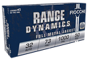 FIOCCHI 32AP RANGE DYNAMICS 32 ACP 73 GRAIN FMJ 50 RNDS