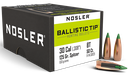 NOSLER BALLISTIC TIP, 30125 BLSTC HNT  30C 125 SPTZR  50