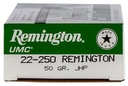 REMINGTON 23813 UMC 22-250 REM 50 GRAIN JACKETED HOLLOW POINT 20 RNDS